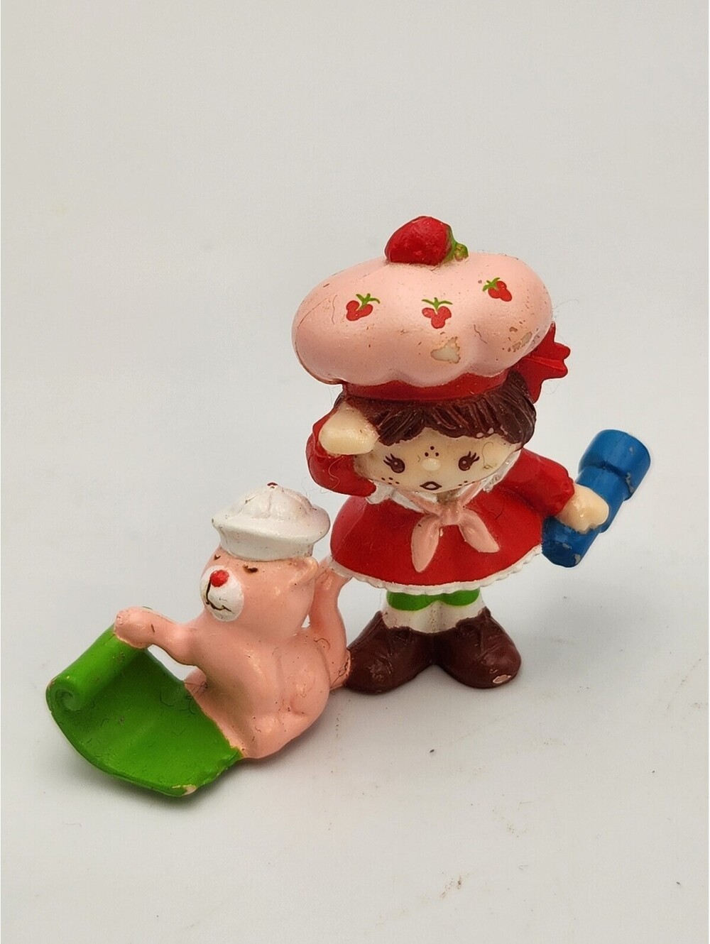 Vintage Strawberry Shortcake & Custard Sailor Cat PVC Figurine A.G.C. 1983 - B1